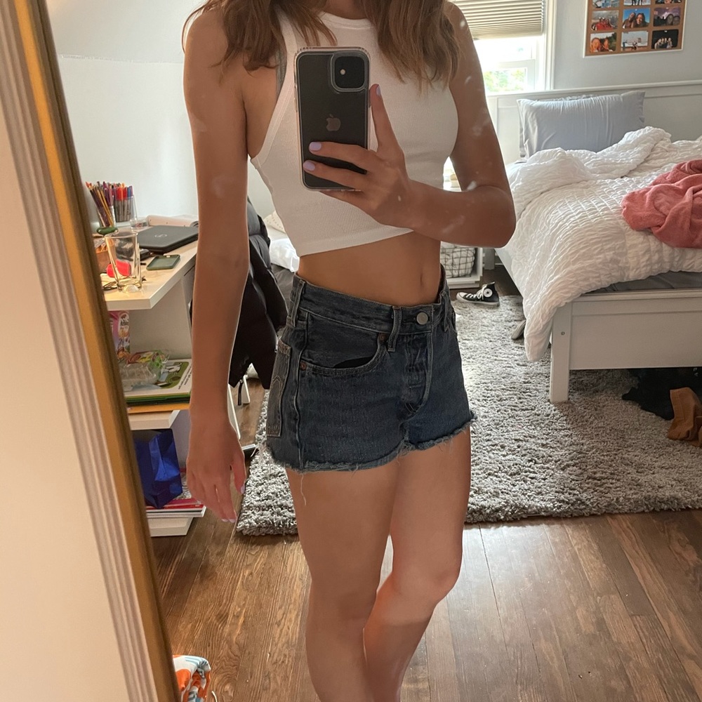 Levi’s blue jean shorts